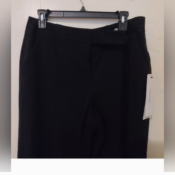 NWT Calvin Klein Classic Fit Trouser Leg Stretch Luxe, Size:10, Color: Black - Picture 9 of 12
